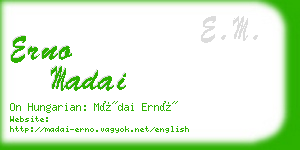 erno madai business card